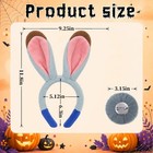 Voiiake Grey Bunny Ears Headband And Tail Set  Costume Standard 