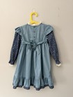 Vintage Polly Flinders Hand Smocked Embroidered Long Sleeve Prairie Dress Sz 6