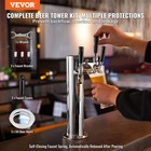 Triple Taps Draft Beer Tower Dispenser  Stainless Steel Keg Beer Tower  Kegerato