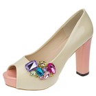 2pcs Brilliant Multicolored Crystal Shoe Clips Removable Rinestone Shoe Buckl   