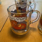 Set Of 8 Vintage Mcdonald s Garfield Glass Coffee Mugs Cups Jim Davis 1978 Clean
