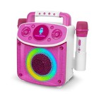 Karaoke Speaker Machine Kids  microphone Singing  Lightup 2 Mics 14 Plus Pink