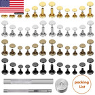 480 Sets Small Double Cap Leather Rivets 4 Colors 3 Sizes  cap Diameter  6mm 8mm