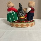 Avon Christmas Bear Family Musical Singing Lighted Tabletop Decor Untested