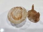 1 X Peach Swirl Mini Hen On Nest Salt Dip Slag Hon Pink peach