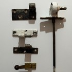 Antique Mallory Shutter Worker Pair Crank Shutter Operators Cast Iron   Brass