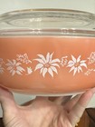 Vintage Agee   Crown Pyrex  made In Australia  Flannel Flowers Casseroles W lids