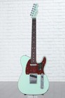 Fender American Ultra Luxe Telecaster Rw Fb Guitar Transparent Surf Green