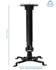 Vivo Universal Extended Ceiling Projector Mount   Height Adjustable  black 