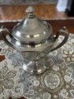 Vintage Dohannet Silver Co  Quadruple Silver Plated Double Handled Sugar Bowl