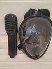 Full Face Snorkel Mask 180 Panoramic View Anti-fog Swimming Diving Gear Black