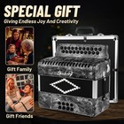 Accordion     21 Keys 8 Bass Adult Push-pull Heterophonic B c Tone Accordion