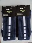  2  New Original Nike Elite Basketball Crew Socks Dri-fit -midnight Navy white M