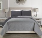 Embossed Reversible Microfiber Bedspread quilt coverlet  csham pillow Case Set