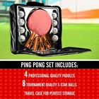 Professional Ping Pong Paddle Set Portable Table Tennis Racket With Case   Balls