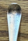 American Coin Silver 18th Century Coffee Spoon Round Upturned Fiddle Marks Rubed