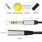 Xlr Male To 1 4  Trs Audio Mono Cable Balanced Stereo Cord For Mixer Speaker Amp