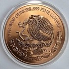 2024 5 Oz Mexico Reverse Proof Libertad Sunset Copper Tribute Round In Capsule