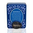 Decorative Metal Gift Box W poem   Inspirational Sentiment Stone - Memorial