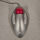 Logitech Trackman Red Marble Usb Trackball Mouse T-bc21