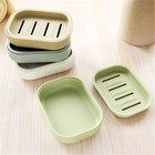 Double Layer Soap Dish Holder Plastic Drain Storage Box Bathroom Rack Plate Usa
