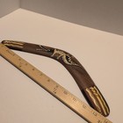Australian Bunabiri Wooden Boomerang 14  Aboriginal Art Kangaroo Hand Painted