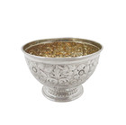 Antique Victorian Sterling Silver Bowl On Pedestal Foot 1899