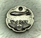 Vtg United Airlines Rare Sterling Silver V-j Day Inflight  Token  Sept 2  1945