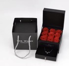 Birthday  Mom  Wife  Girlfriend Jewelry Gift Box With Eternal Rose   Necklace