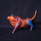 Oaxacan Wood Carving Bull Alebrije  Mexican Folk Art 