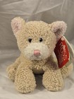 Russ Plush Stuffed Cat Beige cream Pink Nose W  Tags Small 2006 Mpn 24390
