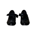 Girls Tap Dance Shoes Size 9 Black Patent Mary Jane Strap Freestyle Metal Taps