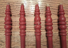 Architectural Salvage Painted Turned Wood Chair Spindles Lot Of 5