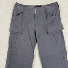Prana Monarch Convertible Hiking Pants Womens 6 Gray Zip Off Cargo Outdoor Trail