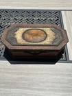 Antique Regency Penwork Sewing Box Work Caddy 19th C  Octagonal As-is Rare