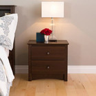 Espresso 2-drawer Nightstand Fremont Bed Side End Table Bedroom Night Stand