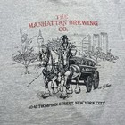 Vintage 80s Manhattan Brewing Company Clydesdale Beer Art Shirt Size Large