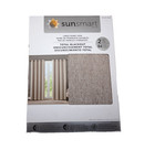 Sunsmart Total Blackout Lined Window Curtain Panel Pair Grommets Brown