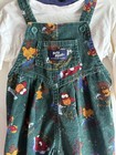 Vtg Oshkosh B   gosh Green Courduroy Woodland Forest Overalls 24m Bear Fox Moose