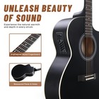Us Black 41  Cutaway Electric Acoustic Folk Guitar 6string W strap Cable Bag Amp