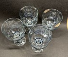 Vintage Libbey Blue Wine Glasses  Water Goblets Set Of 4 Kitchenware   Barware