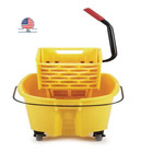 Rubbermaid Commercial Products Wavebrake 26 Qt  Side-press Mop Bucket Yellow 