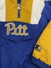 Rare Vintage Pitt Panthers Starter Jacket Men   s Medium Puffer Hooded Football
