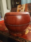Chinese Antique Lacquer Food Box Branded 2 Marking With  Import Stamp