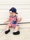 Aalizzwell 9 Months Baby Boys American Flag Romper 6-12 Size
