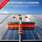 Tinduo Solar Panel Cleaning Kit With 5-20ft Telescoping Pole  5-20ft  Orange