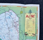 Vintage State Of Maine Official Highway Map  Points Of Interest 1958 - 24   x33   