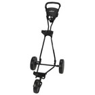 Caddymatic Golf Continental 3 Wheel Folding Golf Push pull Cart Black