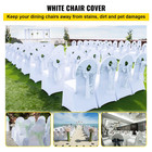  100 Pcs White Chair Covers Polyester Spandex Chair Cover Stretch Slipcovers 