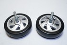 New Lot Of 2 Unbranded 4-7 8  Hard Rubber Wheel W  Axle Ships Free